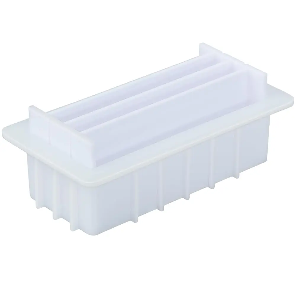 42oz Silicone Soap Mold Loaf Soap Making Mold with 5 Acrylic Dividers for DIY Handmade Soap Swirl Making Tools, white
42oz Silicone Soap Mold Loaf Soap Making Mold with 5 Acrylic Dividers for DIY Handmade Soap Swirl Making Tools, white