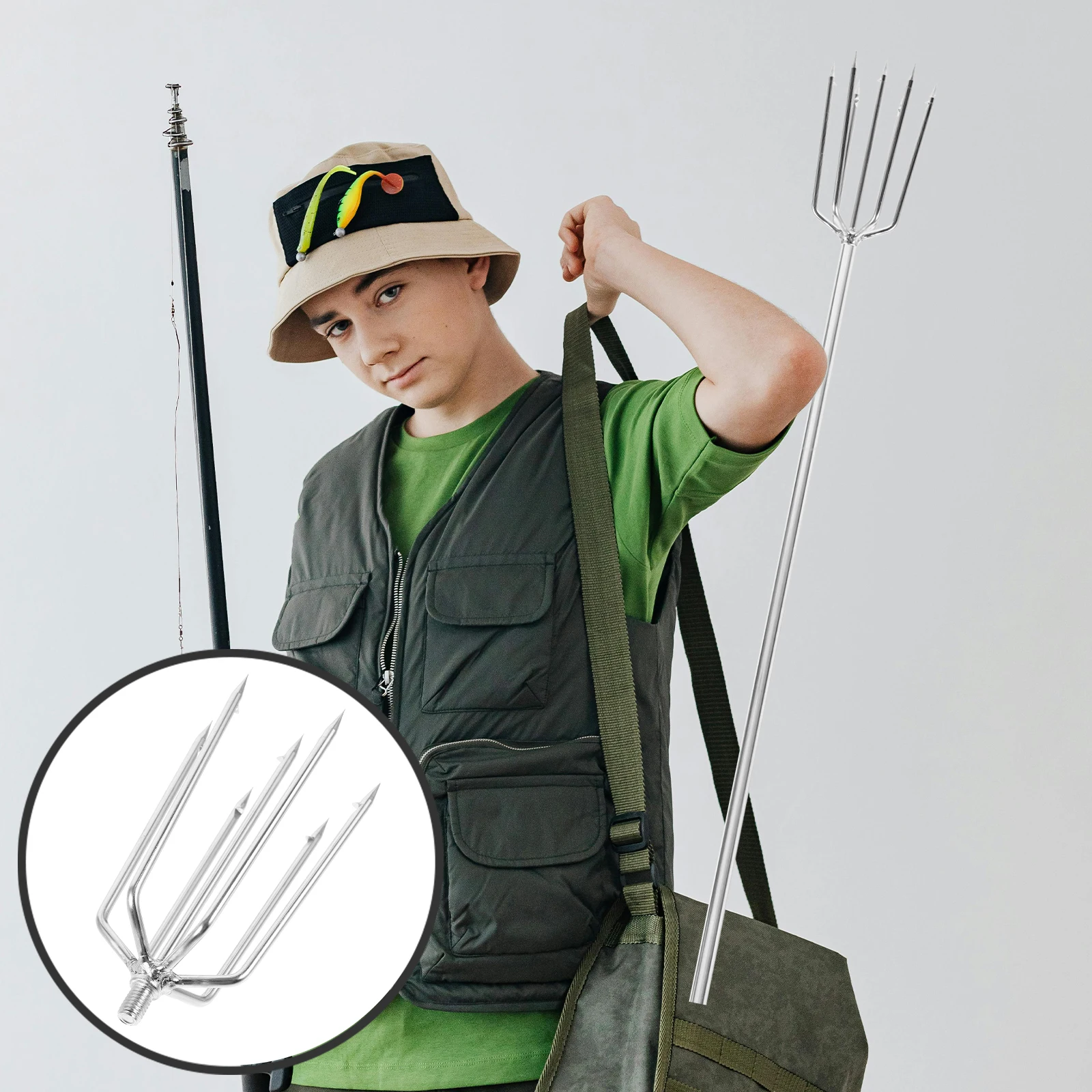 Stainless Steel Barb Fork Durable Multi-Use Tool Practical Accessories For Barb Fishing Tool Fishing Yard
Stainless Steel Barb Fork Durable Multi-Use Tool Practical Accessories For Barb Fishing Tool Fishing Yard