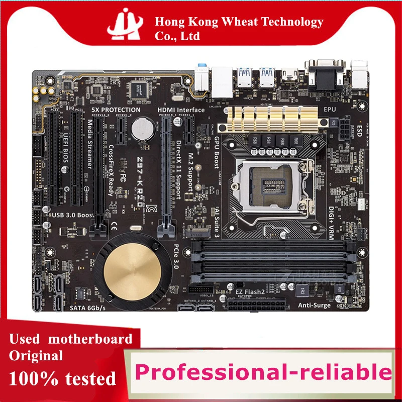 Intel Z97 Z97-K R2.0 motherboard Used original LGA 1150 LGA1150 DDR3 32GB USB2.0 USB3.0 SATA3 Desktop Mainboard
Intel Z97 Z97-K R2.0 motherboard Used original LGA 1150 LGA1150 DDR3 32GB USB2.0 USB3.0 SATA3 Desktop Mainboard
