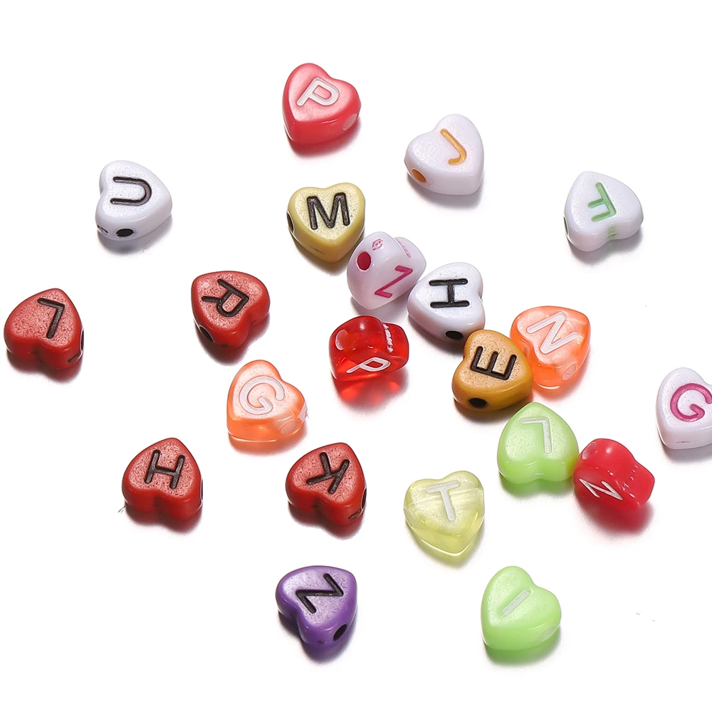 50/100Pcs/Lot Mixed Acrylic 26 Letters Loose Heart Shape Beads For DIY Jewelry Making Bracelet Necklace Keychain Accessories
50/100Pcs/Lot Mixed Acrylic 26 Letters Loose Heart Shape Beads For DIY Jewelry Making Bracelet Necklace Keychain Accessories