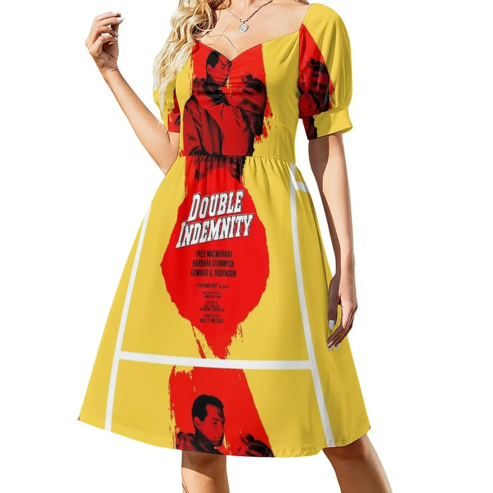 Double Indemnity (1944) - Movie poster design Short-Sleeved Dress Female clothing elegant and pretty women's dresses
Double Indemnity (1944) - Movie poster design Short-Sleeved Dress Female clothing elegant and pretty women's dresses