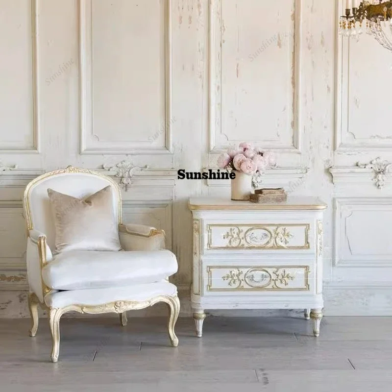 Antique white solid wood chest, American country chest, bedside table, locker FT
Antique white solid wood chest, American country chest, bedside table, locker FT