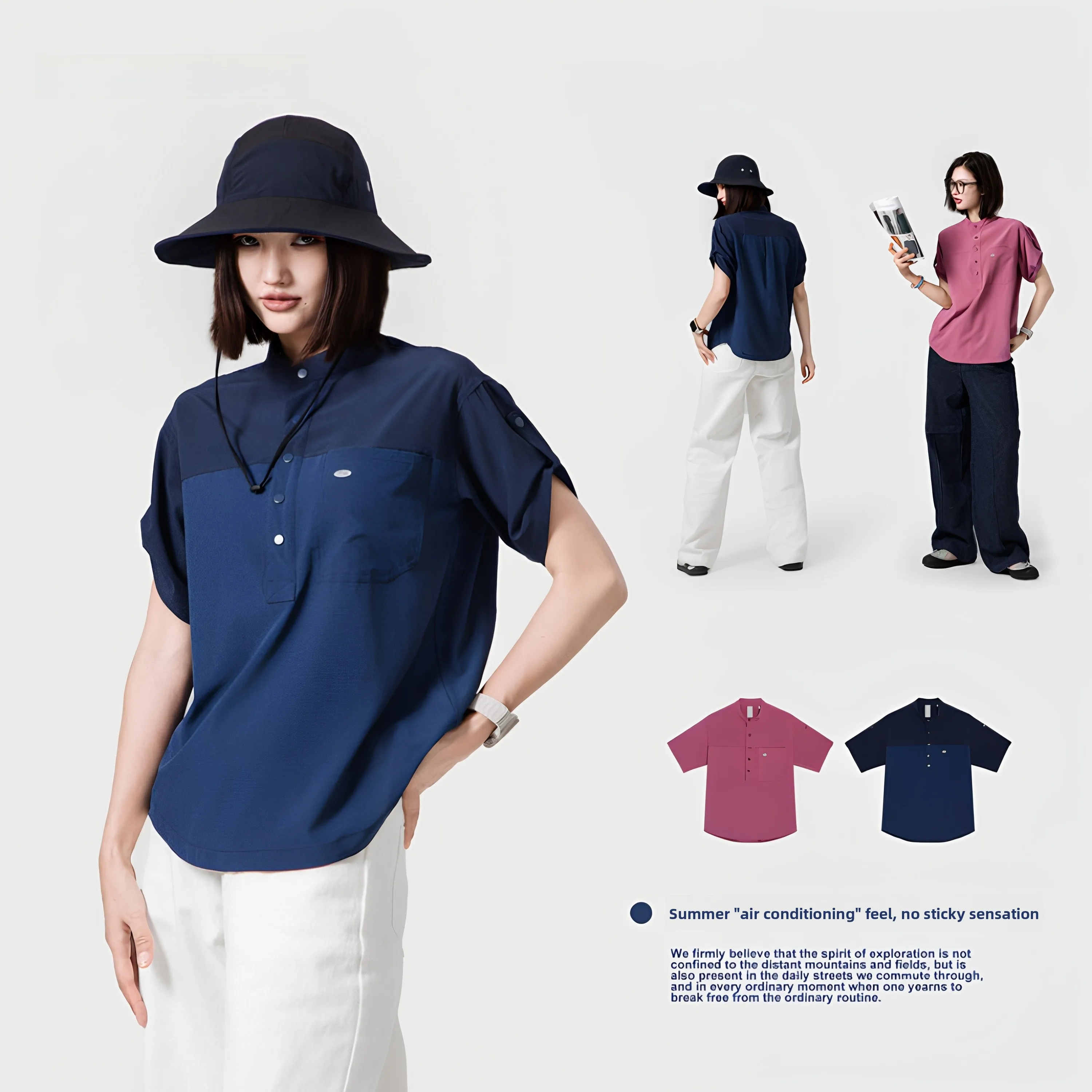 TANKE Summer Lightweight Short Sleeve Stand Collar Breathable Outdoor Men's Shirt Touch Coolness Micro-Pore Comfortable Polye...
TANKE Summer Lightweight Short Sleeve Stand Collar Breathable Outdoor Men's Shirt Touch Coolness Micro-Pore Comfortable Polye...