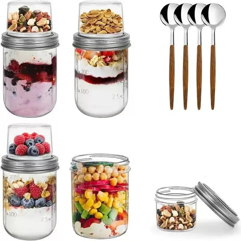 ABZV-Dual-Layer Glass For Overnight Oats Containers With Lids, Meal Prep With Dry And Wet Separation For Overnight Oats,Salad
ABZV-Dual-Layer Glass For Overnight Oats Containers With Lids, Meal Prep With Dry And Wet Separation For Overnight Oats,Salad