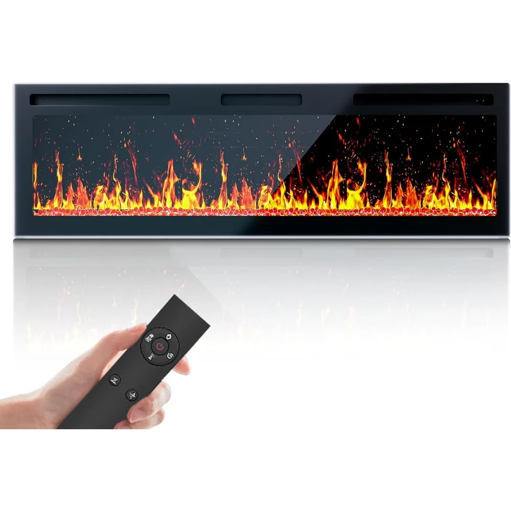 60-дюймовый электрический каминный обогреватель, 750/1500 Вт, встраиваемый или настенный, с дистанционным управлением, регулируемый цвет пламени
60-дюймовый электрический каминный обогреватель, 750/1500 Вт, встраиваемый или настенный, с дистанционным управлением, регулируемый цвет пламени