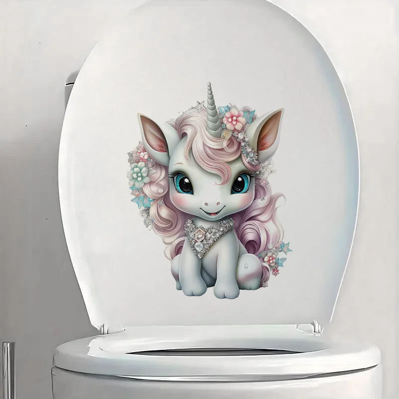 C1210# Beautiful Unicorn Self-Adhesive Toilet Stickers,Wall Decal Removable, Reusable Vinyl Car Sticker for Bathroom Decor
C1210# Beautiful Unicorn Self-Adhesive Toilet Stickers,Wall Decal Removable, Reusable Vinyl Car Sticker for Bathroom Decor