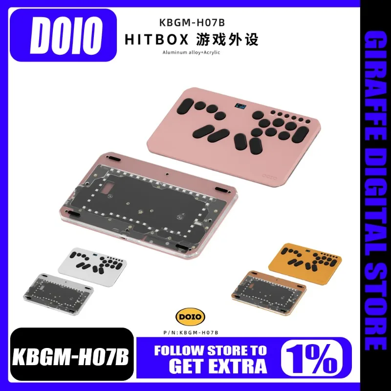 DOIO HITBOX KBGM-H07B Gaming Keyboard Aluminium Alloy Backlight PBT For PS4 PS5 switch Keyboard Custom PC Steam Accessories
DOIO HITBOX KBGM-H07B Gaming Keyboard Aluminium Alloy Backlight PBT For PS4 PS5 switch Keyboard Custom PC Steam Accessories