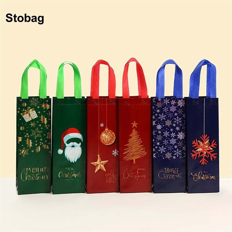 StoBag 12pcs Christmas Non-woven Tote Bags for Red Wine Packaging Gift Fabric Handbag Waterproof Storage Reusable Pouch Party
StoBag 12pcs Christmas Non-woven Tote Bags for Red Wine Packaging Gift Fabric Handbag Waterproof Storage Reusable Pouch Party