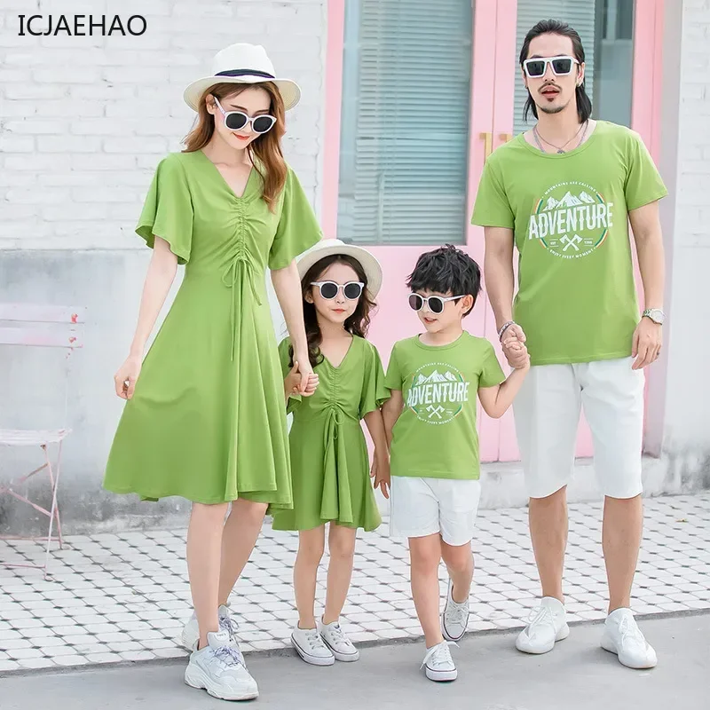 Elegant Women Dress Girls Green Gown Family Matching Outfit 2025 Summer Short Sleeve Top White Shorts Boy Set Vacation Beachwear
Elegant Women Dress Girls Green Gown Family Matching Outfit 2025 Summer Short Sleeve Top White Shorts Boy Set Vacation Beachwear