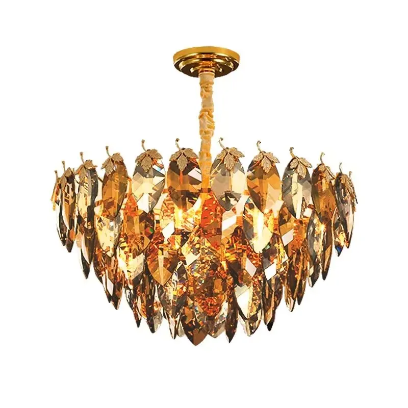 Customization Gray Crystal Leaves LED Ceiling Chandeliers for Dining Room Decor Lamps for Ceiling Luxury Home Lighting Lustre
Customization Gray Crystal Leaves LED Ceiling Chandeliers for Dining Room Decor Lamps for Ceiling Luxury Home Lighting Lustre