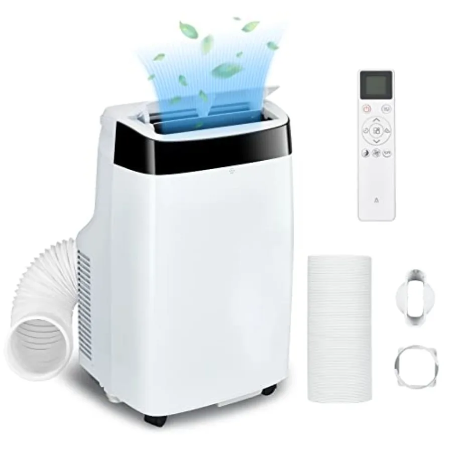 10, 000 BTU Portable Air Conditioners for apartment bedroom, black and white design, quiet operation with 3 speeds and 24H time
10, 000 BTU Portable Air Conditioners for apartment bedroom, black and white design, quiet operation with 3 speeds and 24H time