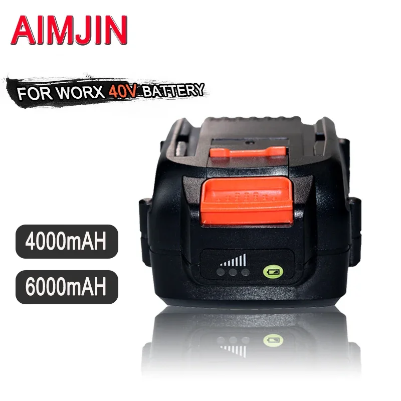 40V 4000mAh 6000mAH Replacement Portable Rechargeable Lithium-Ion Large-Capacity Battery, Suitable for Worx Power Tool Battery
40V 4000mAh 6000mAH Replacement Portable Rechargeable Lithium-Ion Large-Capacity Battery, Suitable for Worx Power Tool Battery