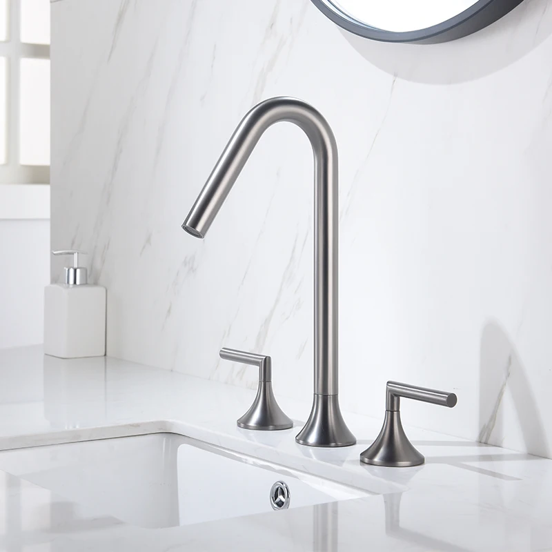 New Basin Faucet Bathroom Widespread Hot and Cold Total Brass Water Mixer Tap Brush Gold Black Basin Water Sink Mixer Crane
New Basin Faucet Bathroom Widespread Hot and Cold Total Brass Water Mixer Tap Brush Gold Black Basin Water Sink Mixer Crane