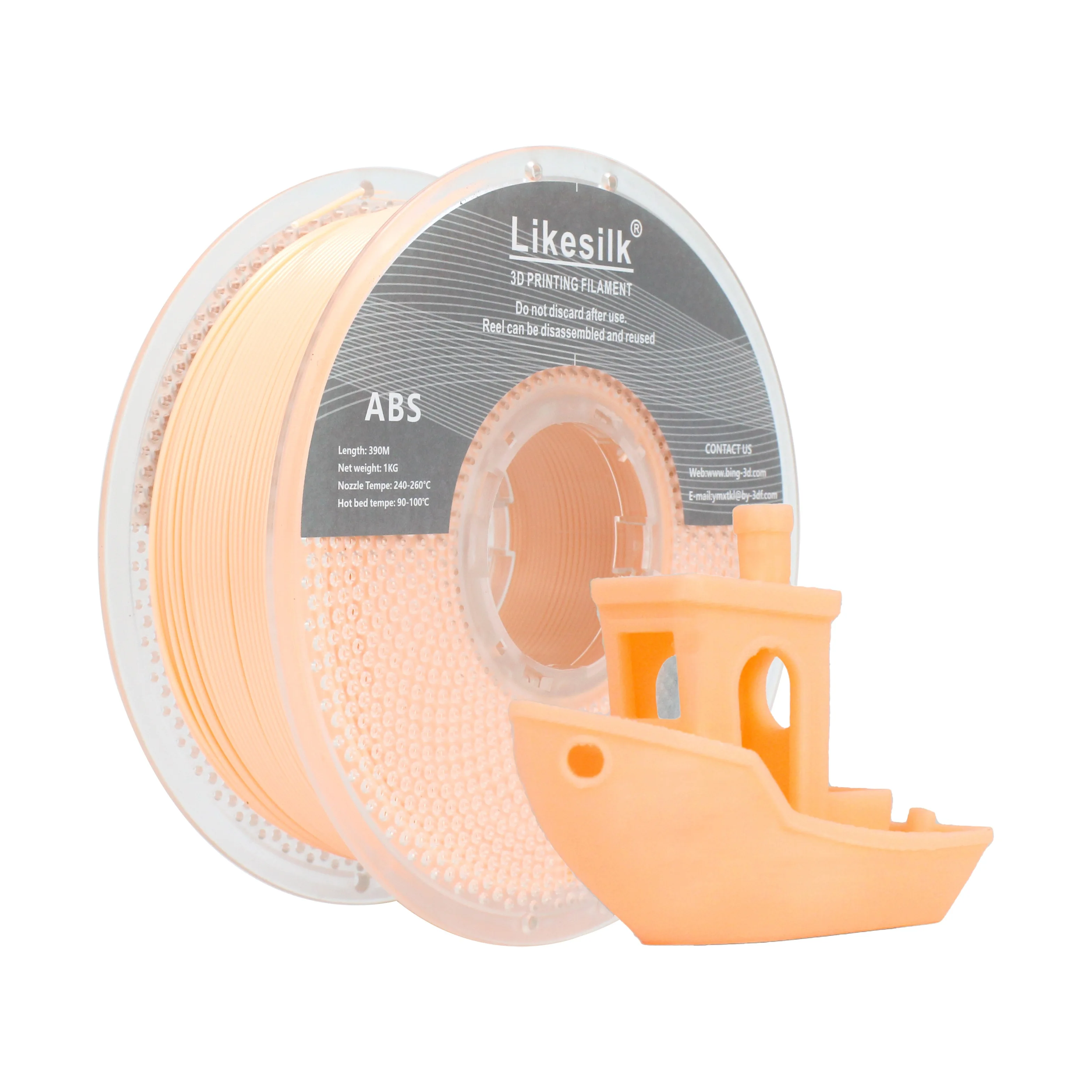 Likesilk ABS 3D Printer Filament ABS 3D Printing Filament 1.75mm Dimensional Accuracy +/- 0.02 mm, ABS 1KG Flesh color
Likesilk ABS 3D Printer Filament ABS 3D Printing Filament 1.75mm Dimensional Accuracy +/- 0.02 mm, ABS 1KG Flesh color