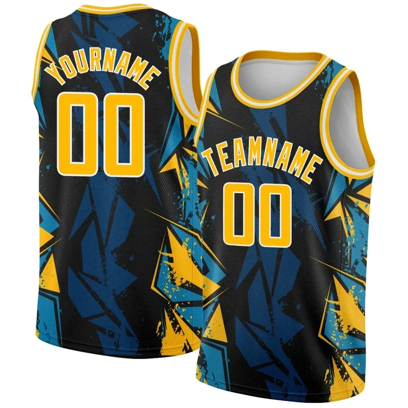 Colorful Leaf Geometry Basketball Pattern Tank Tops For Men Customized Name Numbers 3D Print Tees Summer Sports O-Neck Vest Tops
Colorful Leaf Geometry Basketball Pattern Tank Tops For Men Customized Name Numbers 3D Print Tees Summer Sports O-Neck Vest Tops
