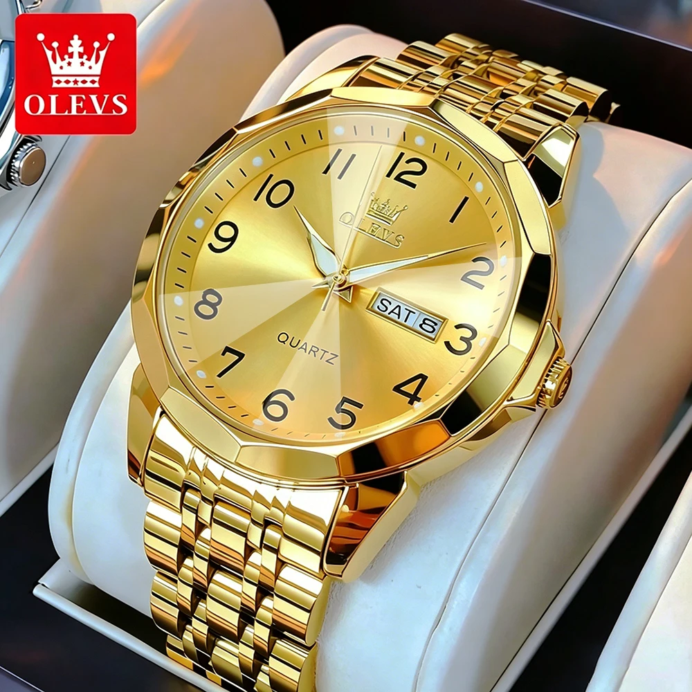 OLEVS Men's Watches Luxury Fashion Fine Steel Strap Top Brand Original Quartz Wristwatch for Man Rhombus Mirror Waterproof Date
OLEVS Men's Watches Luxury Fashion Fine Steel Strap Top Brand Original Quartz Wristwatch for Man Rhombus Mirror Waterproof Date