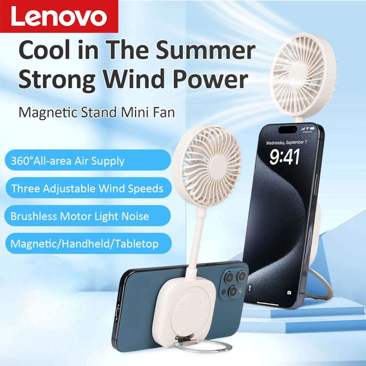 Lenovo Portable Magnetic Handheld Small Fan Mini USB Rechargeable Desk Fan with Phone Stand for Outdoor Travel Student Office
Lenovo Portable Magnetic Handheld Small Fan Mini USB Rechargeable Desk Fan with Phone Stand for Outdoor Travel Student Office
