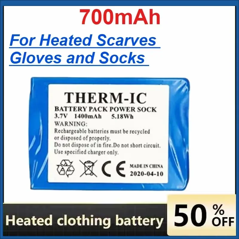 Lithium Battery 700mah for Heated Scarves Gloves and Socks Rechargeable Batteries
Lithium Battery 700mah for Heated Scarves Gloves and Socks Rechargeable Batteries