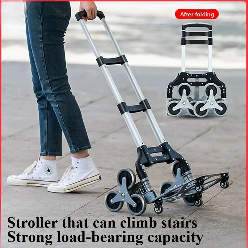 Stair Climbing Hand Truck, Foldable Luggage Trolley for Shopping, Grocery & Moving
Stair Climbing Hand Truck, Foldable Luggage Trolley for Shopping, Grocery & Moving