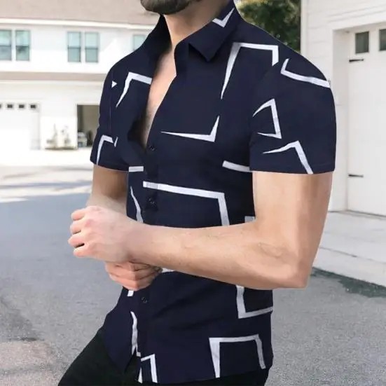 Mens Minimalist Geometric Print Shirt Summer Mature Style Short Sleeve Top Urban Casual Tailored Fit Lapel Contrast Color Shirt
Mens Minimalist Geometric Print Shirt Summer Mature Style Short Sleeve Top Urban Casual Tailored Fit Lapel Contrast Color Shirt