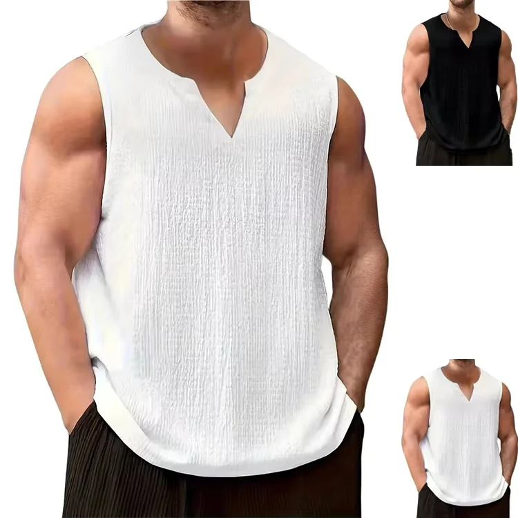 Summer Vest Men's Fitness Casual Slim-fit Sports V-neck Thin Breathable Sleeveless T-shirt
Summer Vest Men's Fitness Casual Slim-fit Sports V-neck Thin Breathable Sleeveless T-shirt
