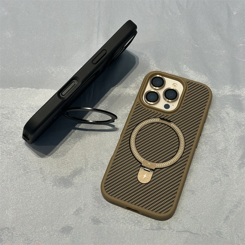Invisible Stand Carbon Fibre MagSafe Phone Case for iPhone 16 Pro 15pro max 14 13 12 11 Lens Film Wireless Charging Back Cover
Invisible Stand Carbon Fibre MagSafe Phone Case for iPhone 16 Pro 15pro max 14 13 12 11 Lens Film Wireless Charging Back Cover