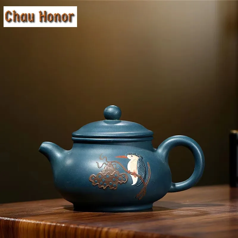 200ml Authentic Yixing Raw Ore Azure Mud Zisha Teapot Handmade Painting Household Kung Fu Teaset Tea Ceremony Customized Gifts
200ml Authentic Yixing Raw Ore Azure Mud Zisha Teapot Handmade Painting Household Kung Fu Teaset Tea Ceremony Customized Gifts