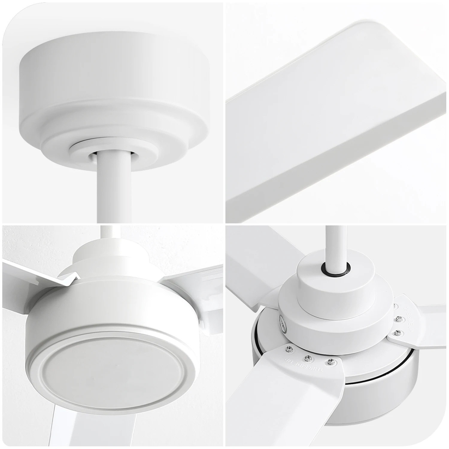 52" Ceiling Fan Remote Control 6-speed Reversible DC Motor White - Living Room Bedroom Kitchen Farmhouse
52" Ceiling Fan Remote Control 6-speed Reversible DC Motor White - Living Room Bedroom Kitchen Farmhouse