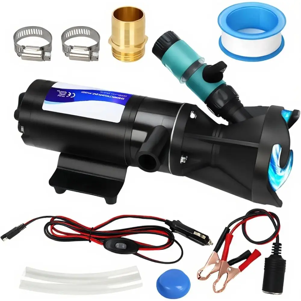 Насос для автодома, 12 В, 12 галлонов в минуту, сверхмощный самовсасывающий насос для автодома, быстросъемный генератор для автодома с медным двигателем 144 Вт, 3
Насос для автодома, 12 В, 12 галлонов в минуту, сверхмощный самовсасывающий насос для автодома, быстросъемный генератор для автодома с медным двигателем 144 Вт, 3