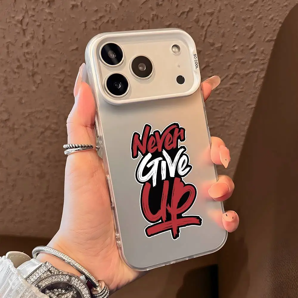 Never Give Up Phone Case For iPhone 17 16 15 14 13 12 11 Pro Max Black Purple Matte Laser Metallic Aurora Funda
Never Give Up Phone Case For iPhone 17 16 15 14 13 12 11 Pro Max Black Purple Matte Laser Metallic Aurora Funda