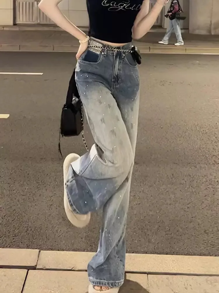 High-waisted Narrow Straight-leg Jeans for Women 2024 Autumn New Gradient Color Pants Women's Niche Design Floor-length Pants
High-waisted Narrow Straight-leg Jeans for Women 2024 Autumn New Gradient Color Pants Women's Niche Design Floor-length Pants