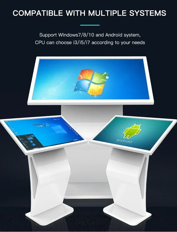 Hot sales sWIFI 43 55 Inch Floor Standing Touch Screen Advertising Software All In One PC Touch Screen Kiosk Advertising Display
Hot sales sWIFI 43 55 Inch Floor Standing Touch Screen Advertising Software All In One PC Touch Screen Kiosk Advertising Display