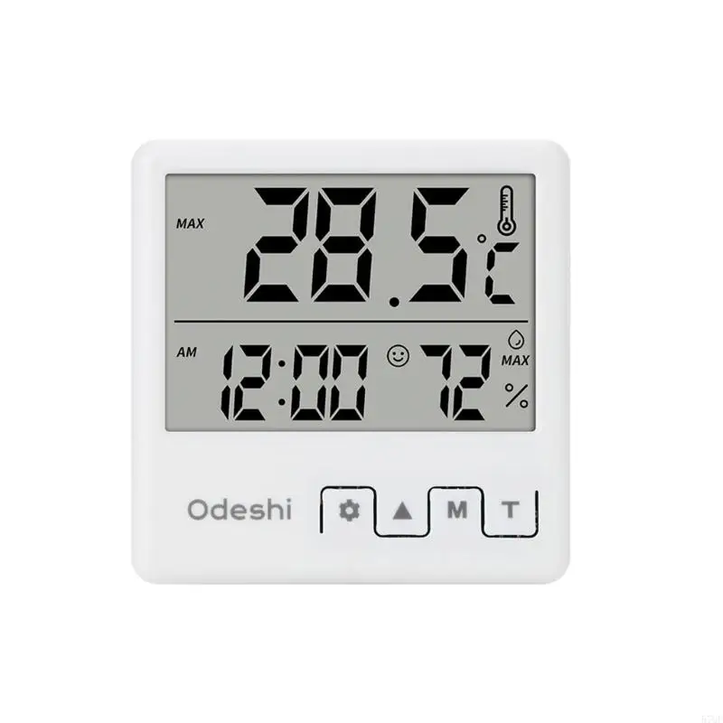 57QF Electronic Temperature & Humidity Gauges with Time Display Emoticons Reminders & Alarm Clock Capability for Office Home
57QF Electronic Temperature & Humidity Gauges with Time Display Emoticons Reminders & Alarm Clock Capability for Office Home