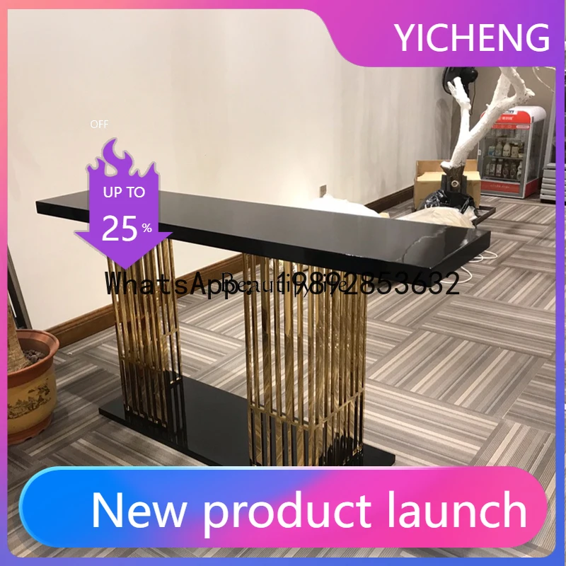 LYY New Chinese entrance table, metal stainless steel
LYY New Chinese entrance table, metal stainless steel