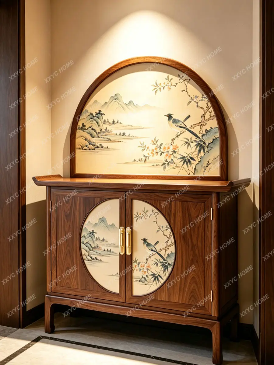 Entrance Cabinet Black Walnut Side Cabinet Homestay High-end Light Luxury Storage Cabinet
Entrance Cabinet Black Walnut Side Cabinet Homestay High-end Light Luxury Storage Cabinet