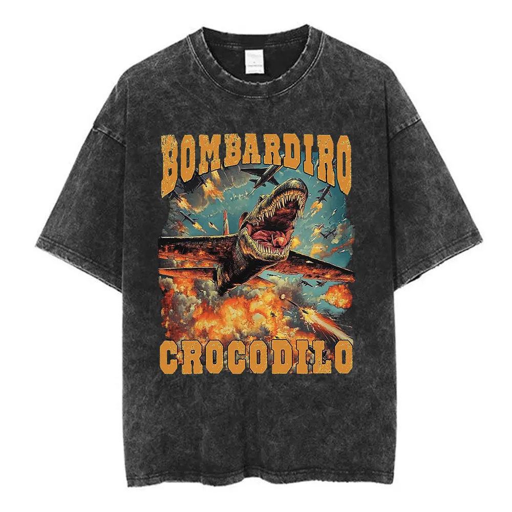 Tralalero Tralala Bombardiro Crocodilo забавная акула мем мытая футболка для мужчин и женщин винтажная летняя хлопковая футболка большого размера топы
Tralalero Tralala Bombardiro Crocodilo забавная акула мем мытая футболка для мужчин и женщин винтажная летняя хлопковая футболка большого размера топы