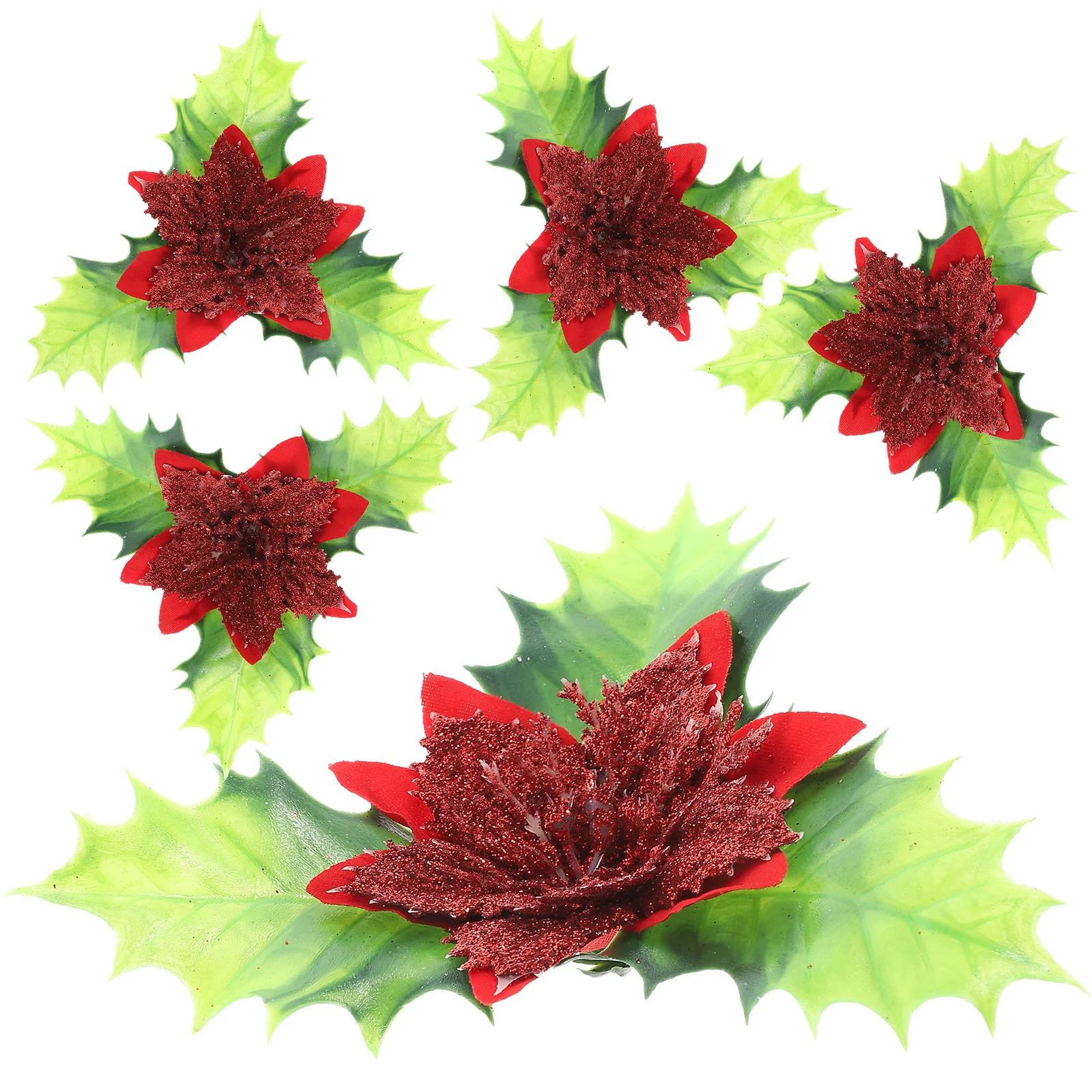 5 Pcs Christmas Tree Decorations Green Leaves Artificial Flowers for Xmas Tree Vase DIY Poinsettia naments Shiny Safe Material
5 Pcs Christmas Tree Decorations Green Leaves Artificial Flowers for Xmas Tree Vase DIY Poinsettia naments Shiny Safe Material