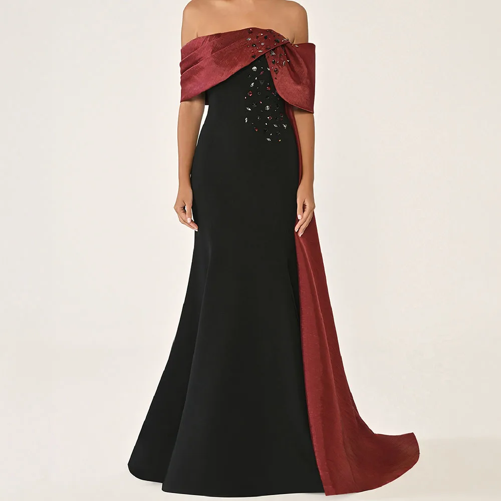 Customzied Prom Dresses Floor-legnth Off The Shoulder Sleeveless Evening Gwon Fashion Crystal Pleat Draped Backless Party Gown
Customzied Prom Dresses Floor-legnth Off The Shoulder Sleeveless Evening Gwon Fashion Crystal Pleat Draped Backless Party Gown