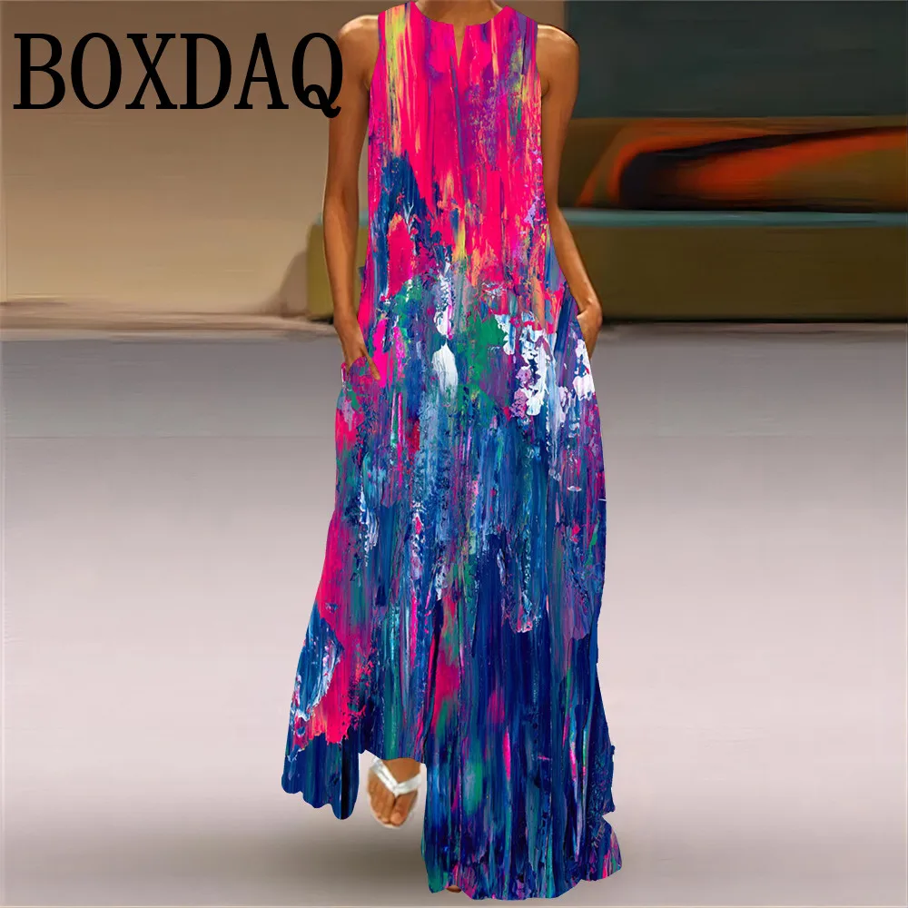 Women's Long Dresses Graffiti Tie Dye 3D Printed Elegant Casual Retro Painting Sleeveless Summer Dresses Fashion Loose Clothing
Women's Long Dresses Graffiti Tie Dye 3D Printed Elegant Casual Retro Painting Sleeveless Summer Dresses Fashion Loose Clothing