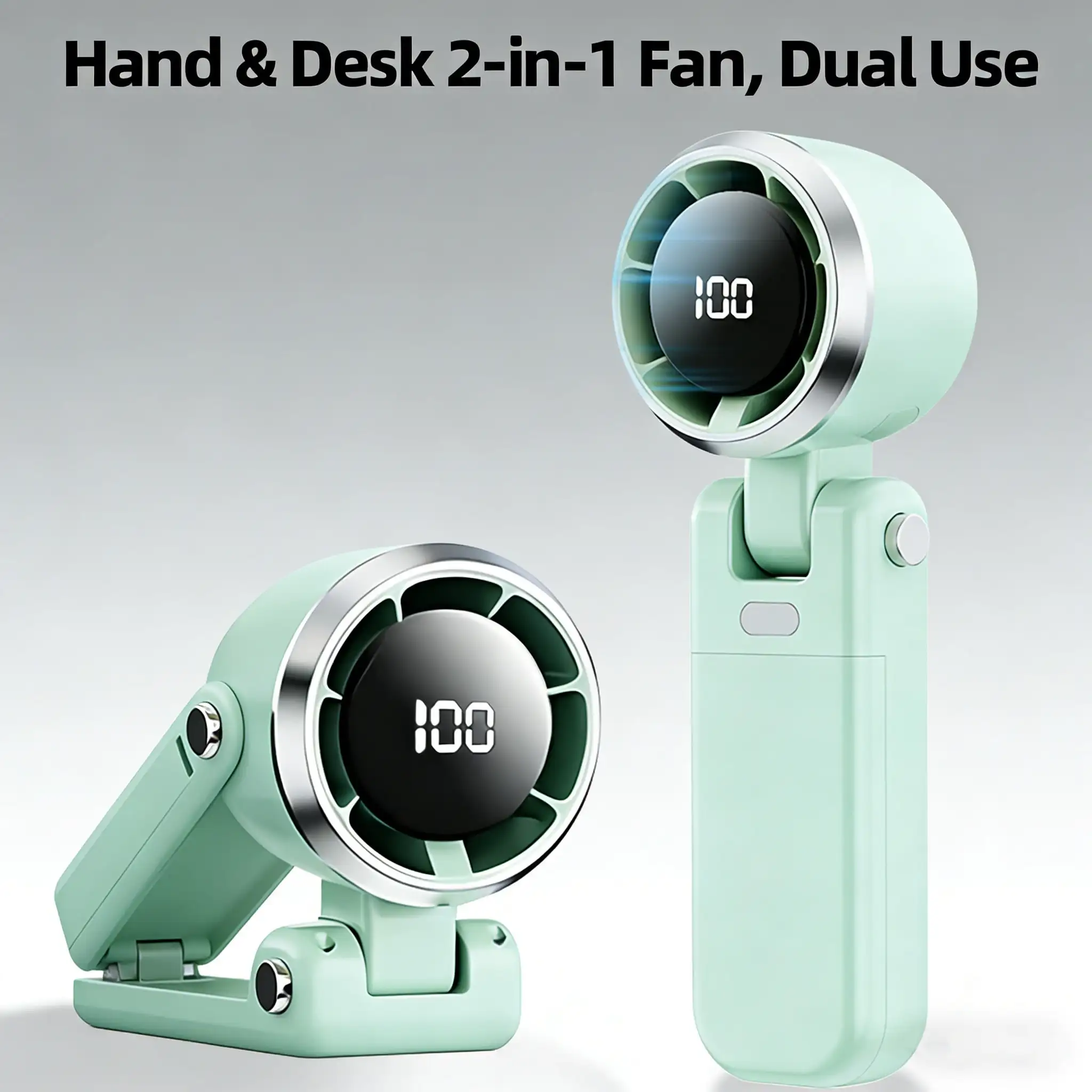 Mini Portable Handheld Fan, 5-Speed Continuously Variable Turbine Cooling Fan, 5000mAh Rechargeable Pocket Fan (With Digital Dis
Mini Portable Handheld Fan, 5-Speed Continuously Variable Turbine Cooling Fan, 5000mAh Rechargeable Pocket Fan (With Digital Dis
