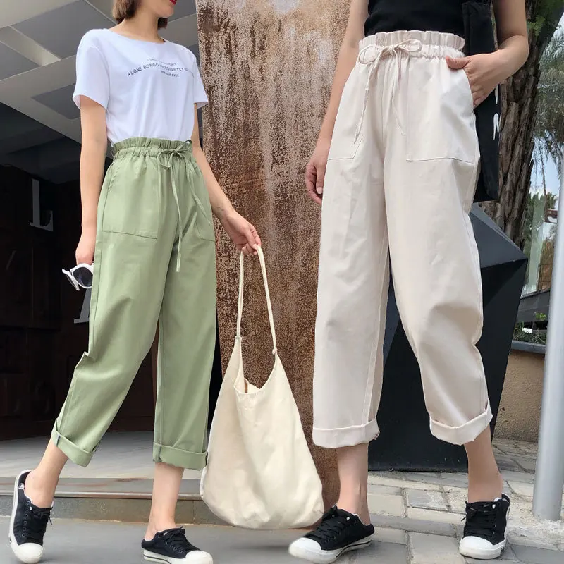 Womens Harem Pants Ladies Vintage Streetwear Cargo Trousers Korean High Waisted Casual Bottoms 2022 Women Clothing Sweatpants
Womens Harem Pants Ladies Vintage Streetwear Cargo Trousers Korean High Waisted Casual Bottoms 2022 Women Clothing Sweatpants