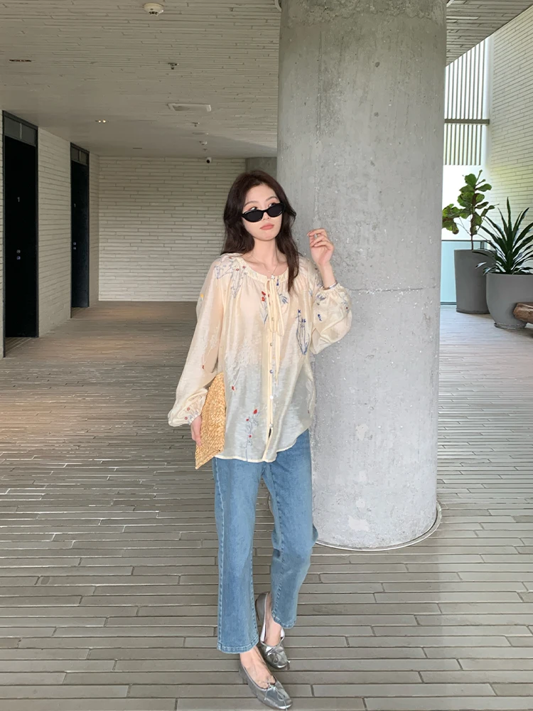 Женская льняная рубашка большого размера с вышивкой в стиле ретро, 3D-эффектом, свободного кроя, с длинным рукавом, круглым вырезом, в технике тай-дай, дышащая, повседневная, NAZ
Женская льняная рубашка большого размера с вышивкой в стиле ретро, 3D-эффектом, свободного кроя, с длинным рукавом, круглым вырезом, в технике тай-дай, дышащая, повседневная, NAZ