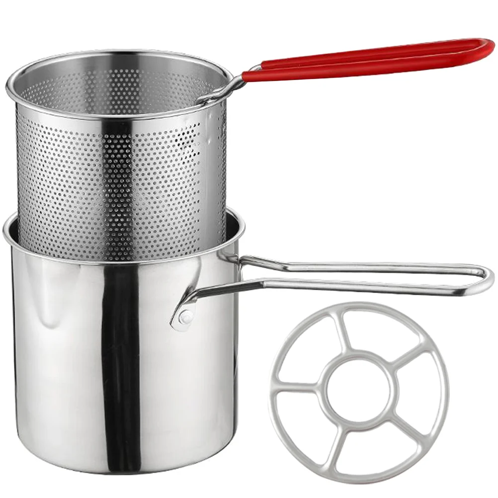 Stainless Steel Fryer Basket Kit Mini Deep Suite Convenient to Store Baskets with Pot Onion Rings Thermal Conductivity
Stainless Steel Fryer Basket Kit Mini Deep Suite Convenient to Store Baskets with Pot Onion Rings Thermal Conductivity