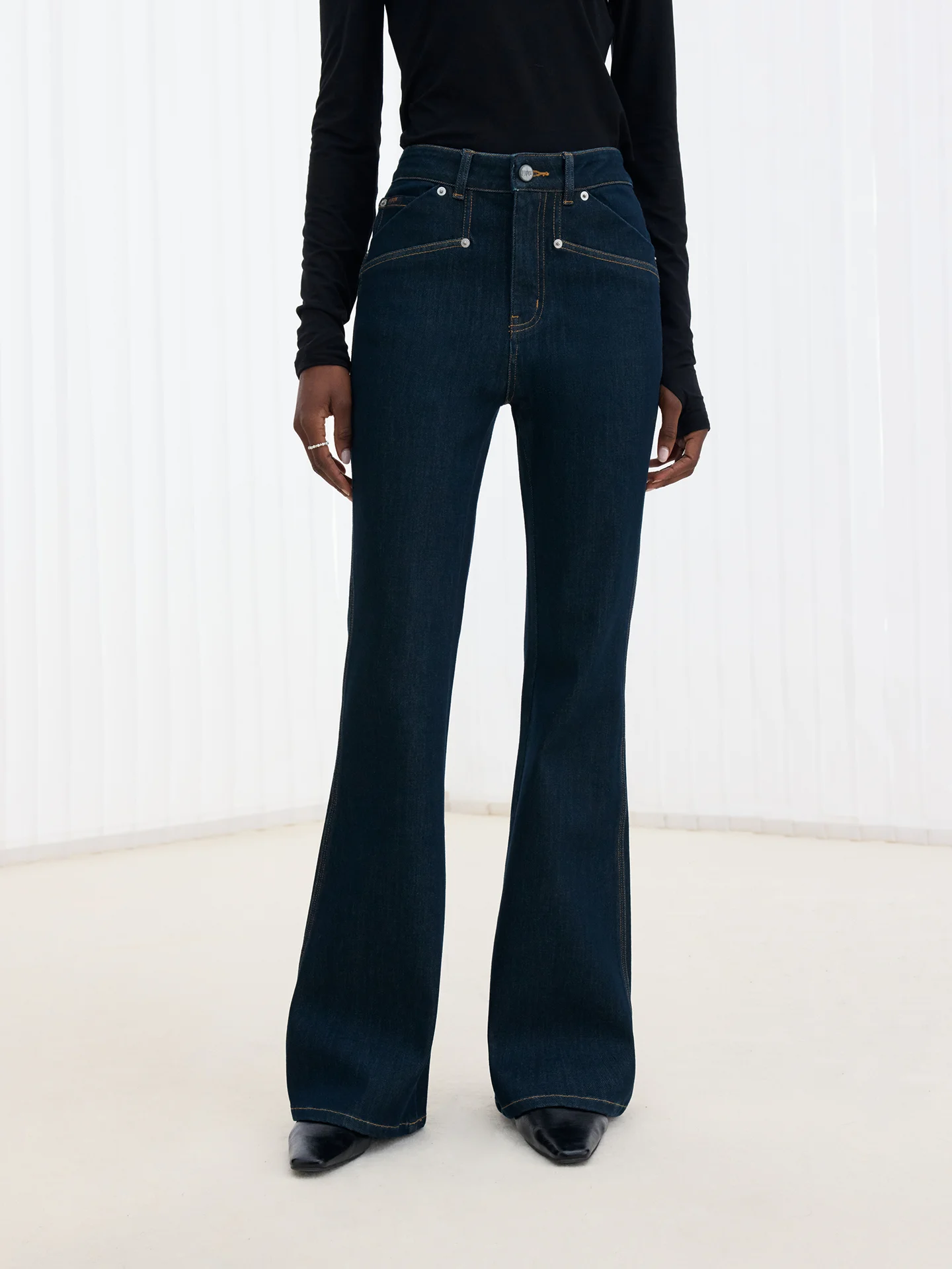 Невыцветающие джинсы специального цвета с микро-расклешенной талией IFIKNOW, женские высокоэластичные хлопковые брюки с талией
Невыцветающие джинсы специального цвета с микро-расклешенной талией IFIKNOW, женские высокоэластичные хлопковые брюки с талией