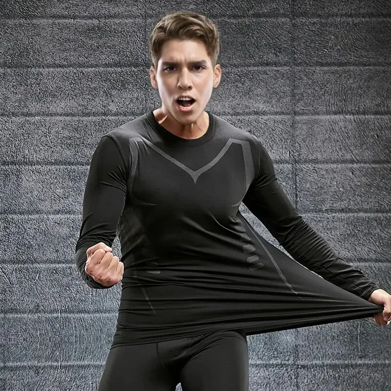 Combinaison moulante à séchage rapide pour hommes, haut de cyclisme de sport à manches longues, course à pied, Fitness
Combinaison moulante à séchage rapide pour hommes, haut de cyclisme de sport à manches longues, course à pied, Fitness