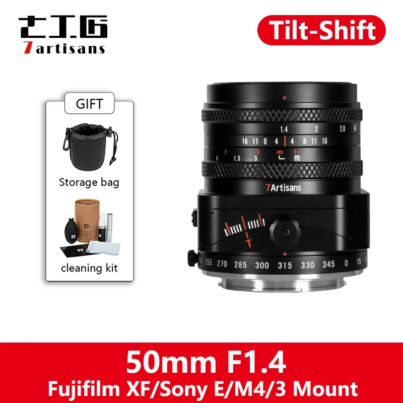 7 Artists 50mm F1.4 APS-C manual focus tilt-shift lens for Sony A7s A7III Fuji X-T30 X-T10 M43
7 Artists 50mm F1.4 APS-C manual focus tilt-shift lens for Sony A7s A7III Fuji X-T30 X-T10 M43