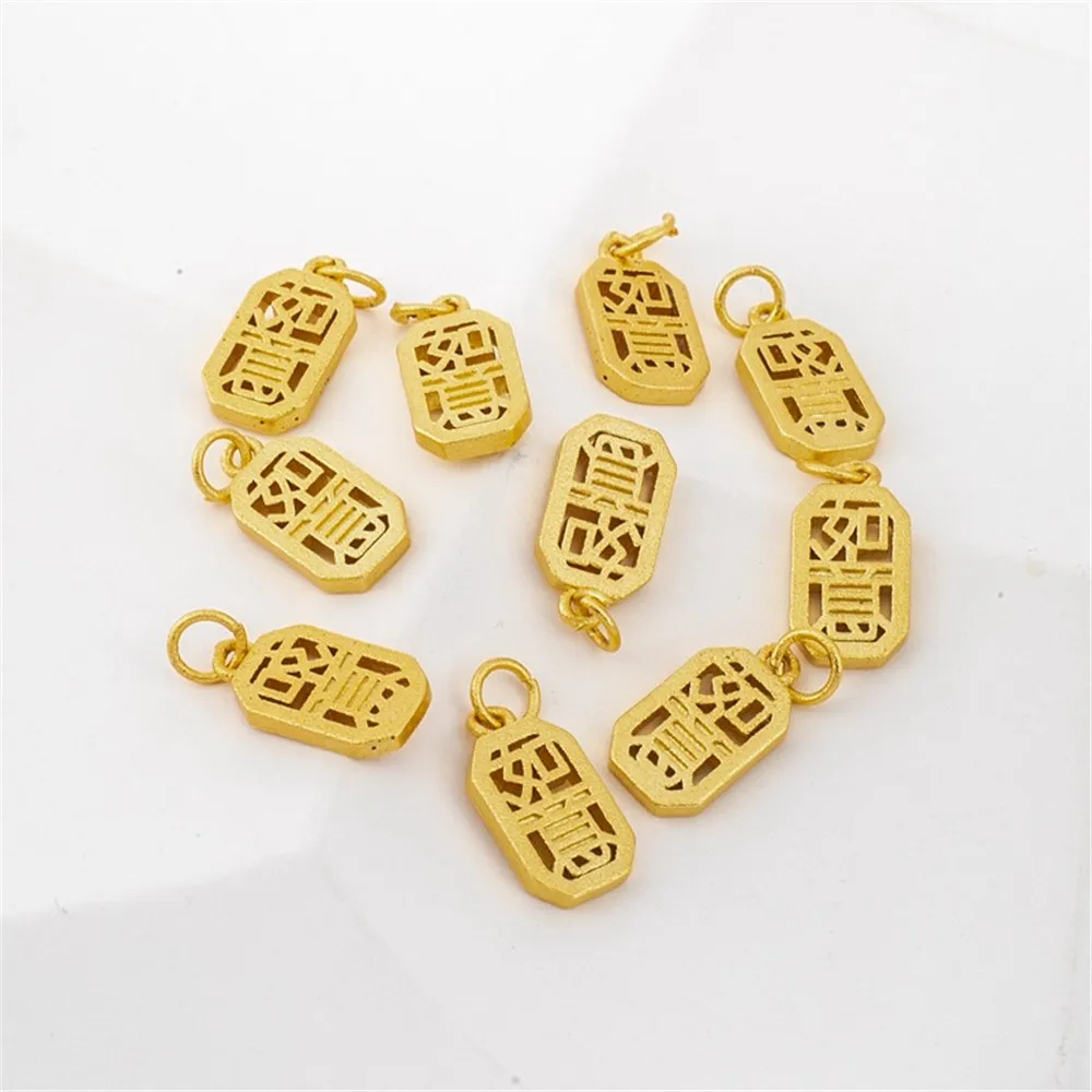 1pcs 18k Gold Color Preservation Sandblast Gold Matte Hollow Ruyi Happy Word 8*15mm Pendant Bracelet Diy Jewelry Pendant
1pcs 18k Gold Color Preservation Sandblast Gold Matte Hollow Ruyi Happy Word 8*15mm Pendant Bracelet Diy Jewelry Pendant