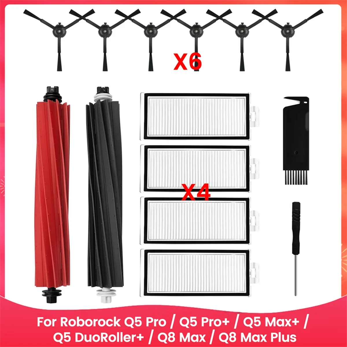 FZFZ For Q5 Pro / Q5 Pro+ / Q5 Max+ / Q5 DuoRoller+ / Q8 Max / Q8 Vacuum Cleaner Accessories Brush Filters 
FZFZ For Q5 Pro / Q5 Pro+ / Q5 Max+ / Q5 DuoRoller+ / Q8 Max / Q8 Vacuum Cleaner Accessories Brush Filters
