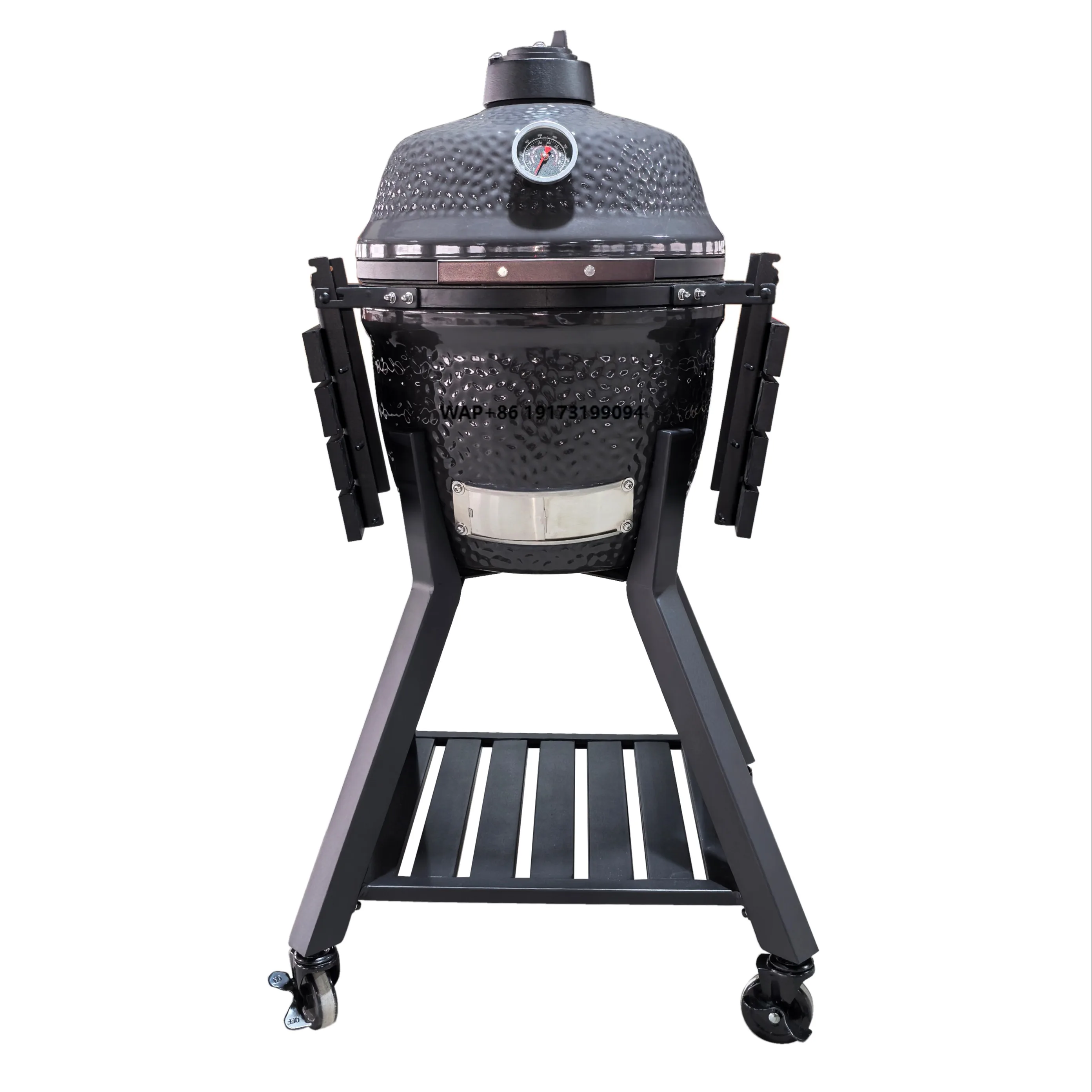 Manufacturer's Large 16" Pro Inch Glossy Dark Grey Ceramic BBQ Grill MK16 Pro Modern Style Charcoal Egg Shaped Smoker
Manufacturer's Large 16" Pro Inch Glossy Dark Grey Ceramic BBQ Grill MK16 Pro Modern Style Charcoal Egg Shaped Smoker