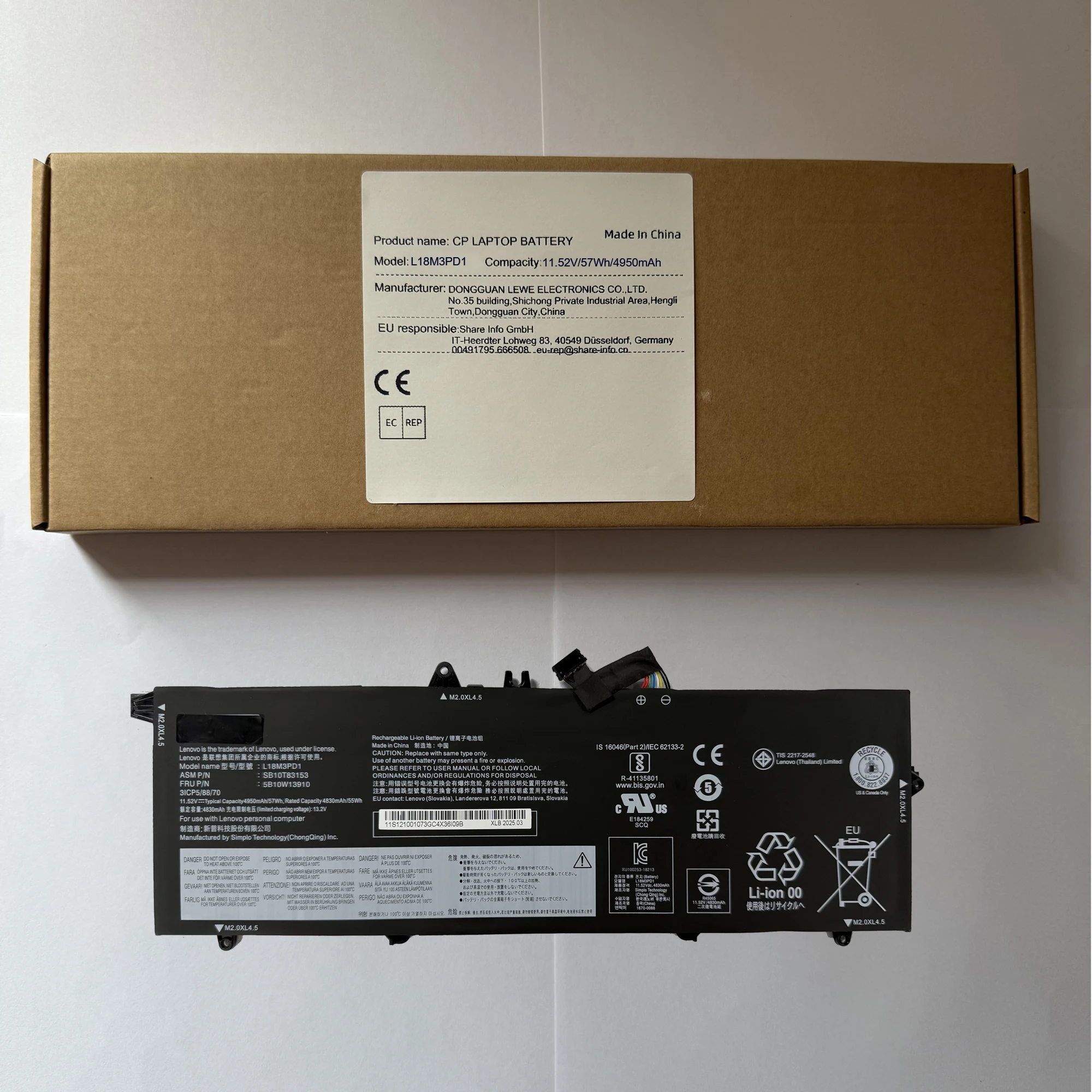 Аккумулятор для ноутбука L18M3PD1 L18C3PD1 L18L3PD1 L18M3PD2 L18C3PD2 для ThinkPad T14S T490S T495S Series 02DL013 02DL014 02DL015 57WH
Аккумулятор для ноутбука L18M3PD1 L18C3PD1 L18L3PD1 L18M3PD2 L18C3PD2 для ThinkPad T14S T490S T495S Series 02DL013 02DL014 02DL015 57WH